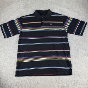 G-Unit Clothing Co. Striped Polo Shirt 2xl Heavyweight Raw Materials Men VTG Y2k